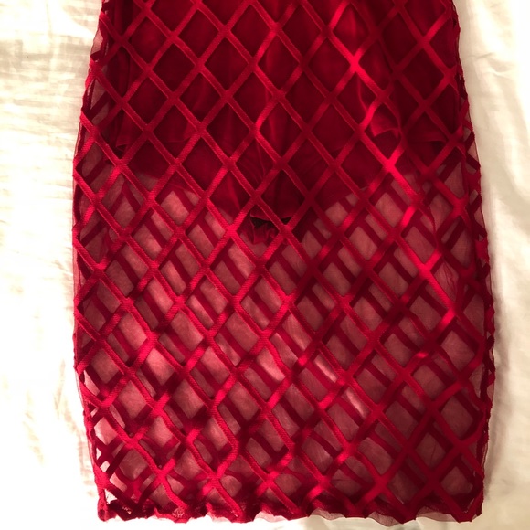 Red long Sleeve Bodycon Dress - Picture 4 of 8